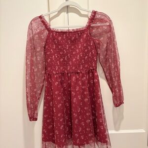 Wild Fable Floral Red Kids Dress
